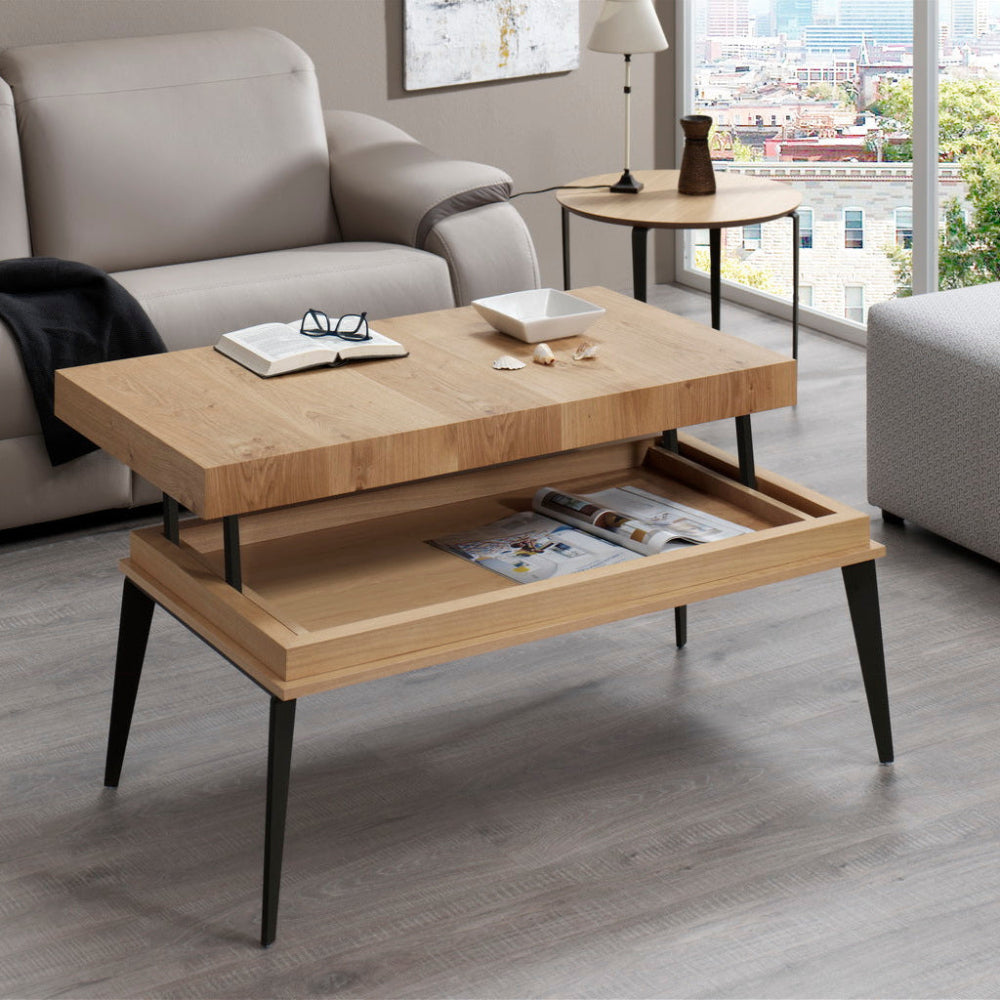Mesa centro de diseño elevable
