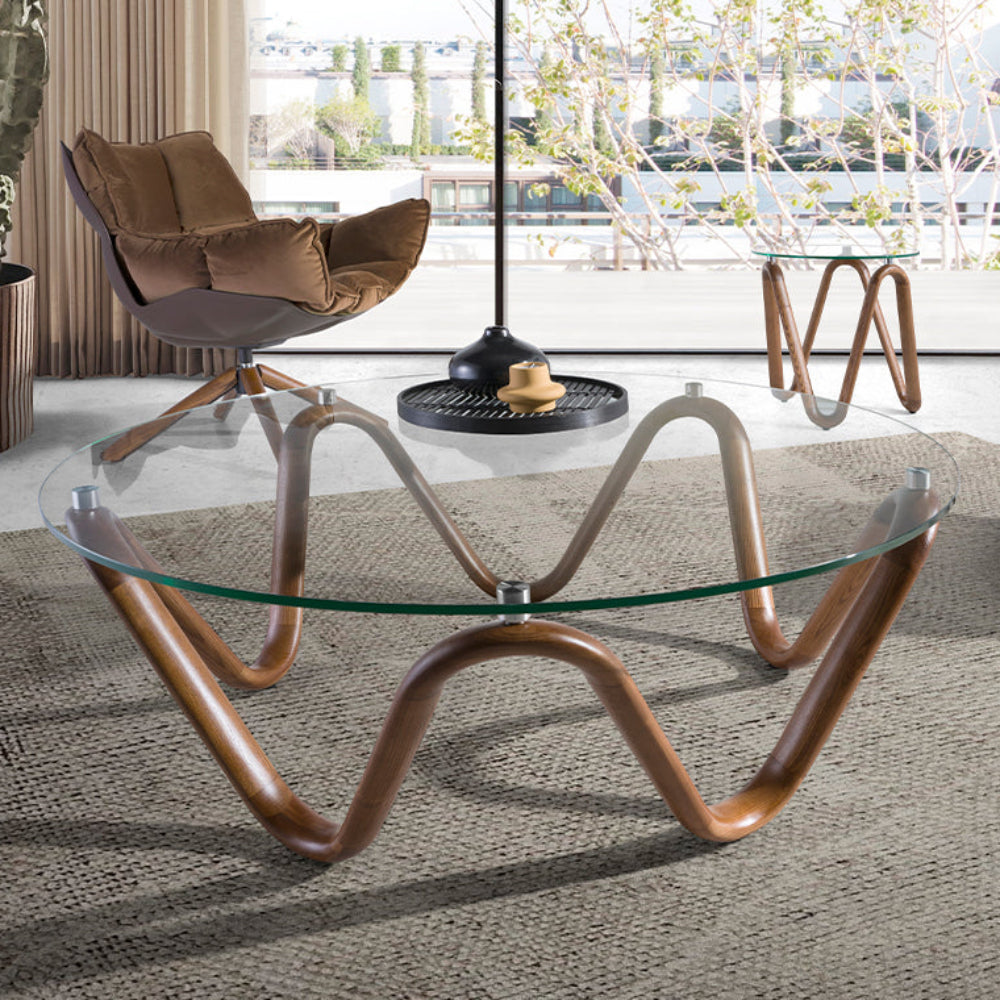 Mesa centro de diseño circular