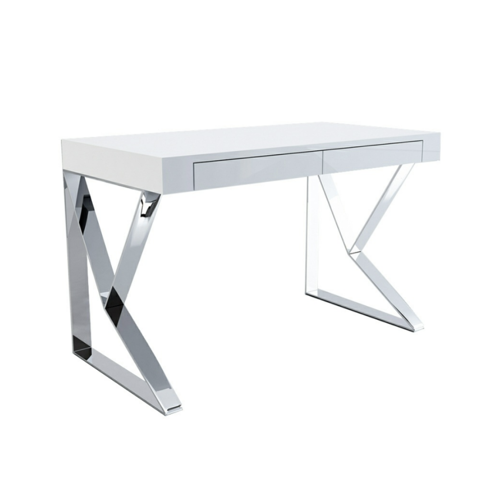 Escritorio Lacado Blanco con Cajones Colección Elegance