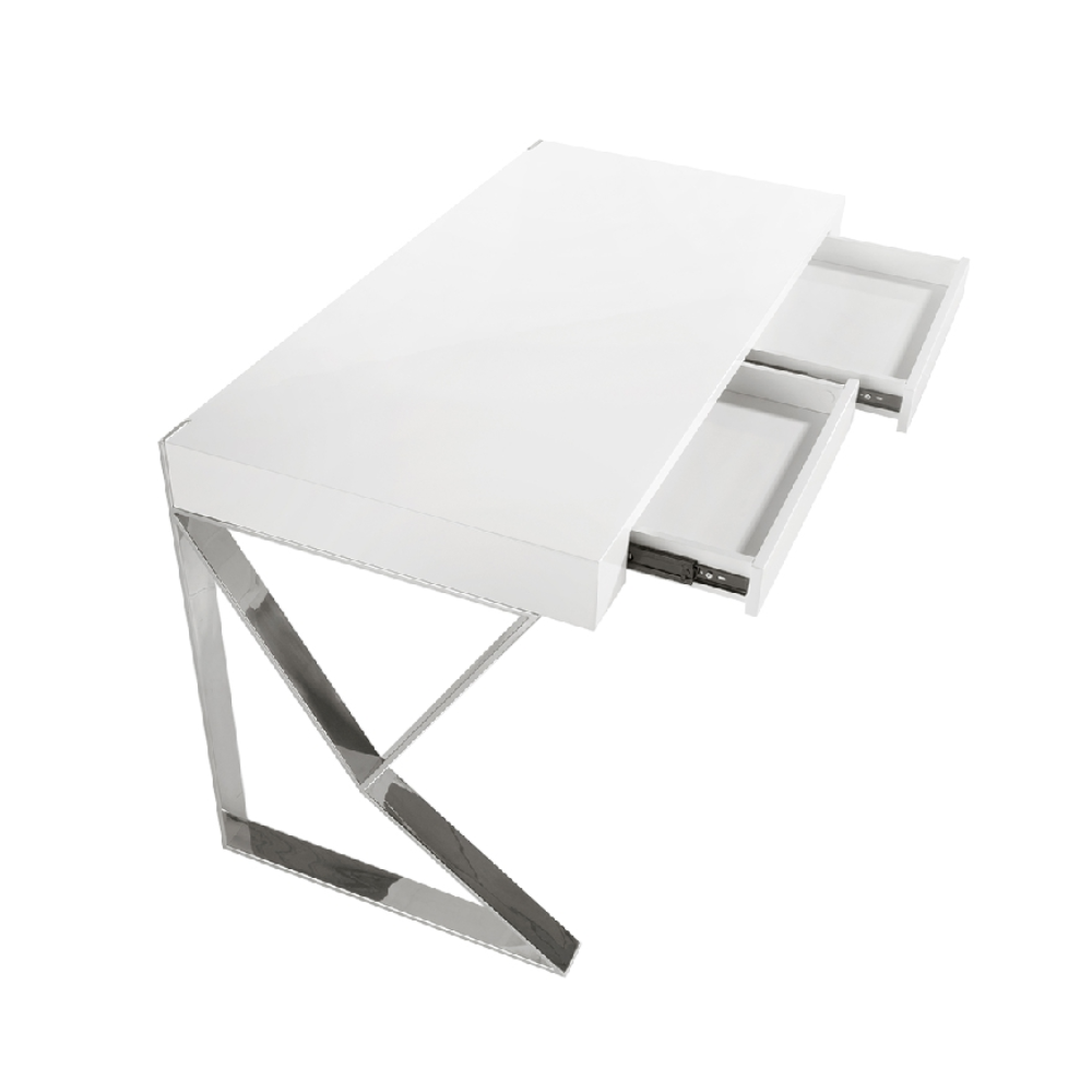 Escritorio Lacado Blanco con Cajones Colección Elegance