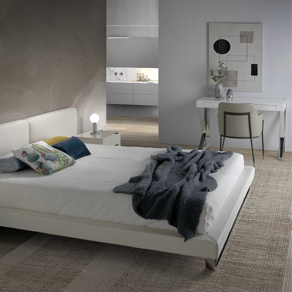 Escritorio Lacado Blanco con Cajones Colección Elegance