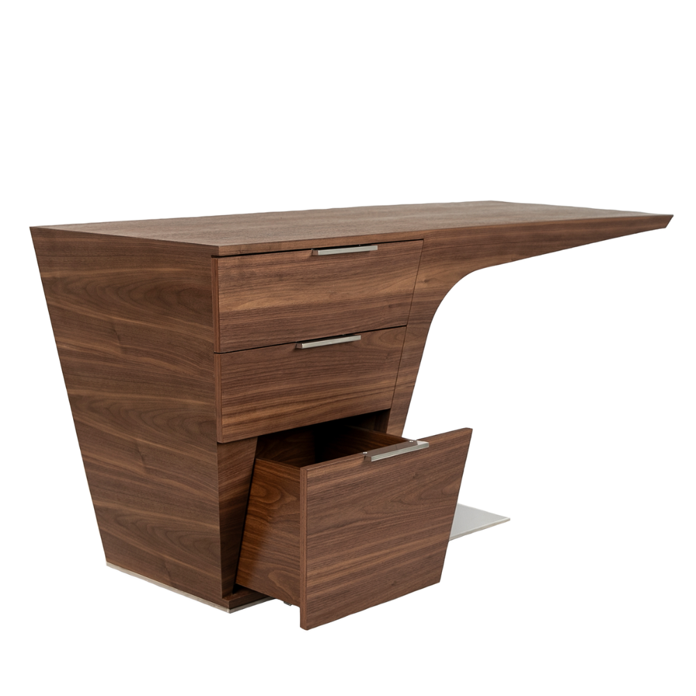 Escritorio Oficina Madera Chapada Colección Elegance