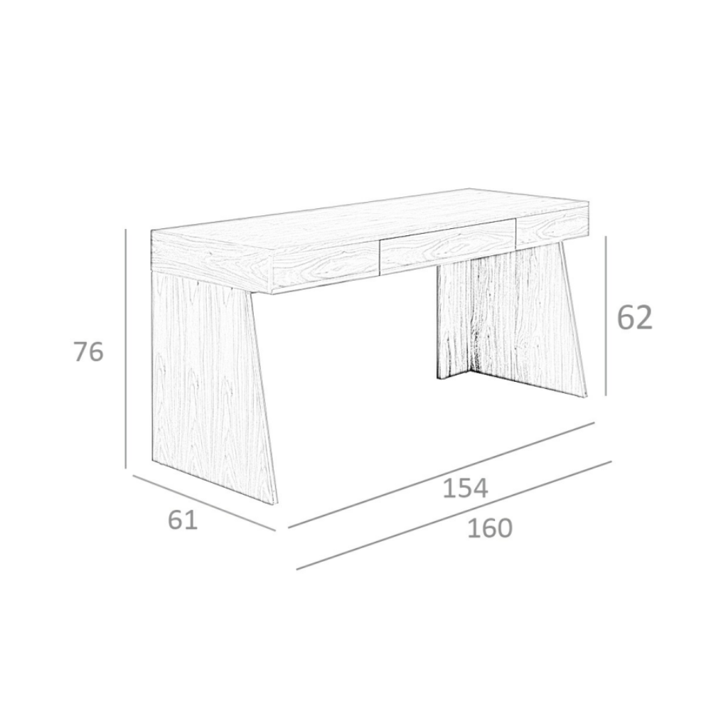 Escritorio oficina de madera Nogal
