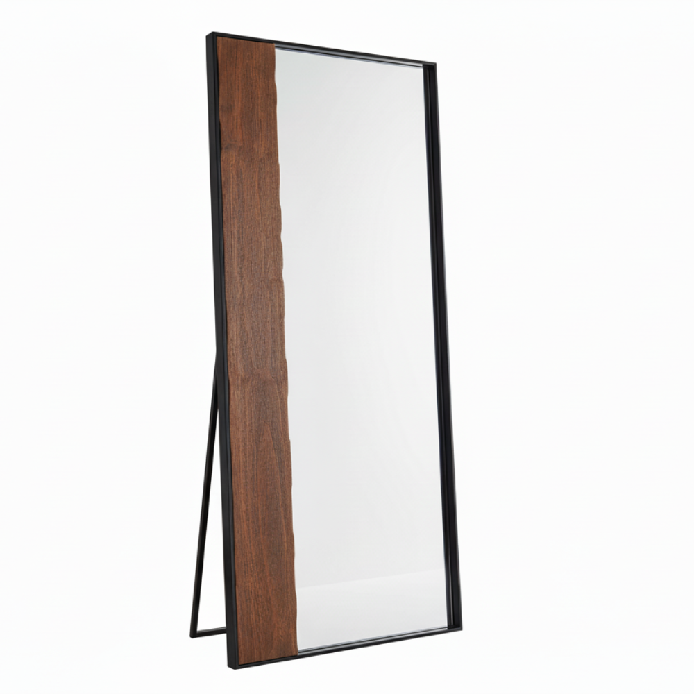 Espejo para Vestidor de Acero con Madera