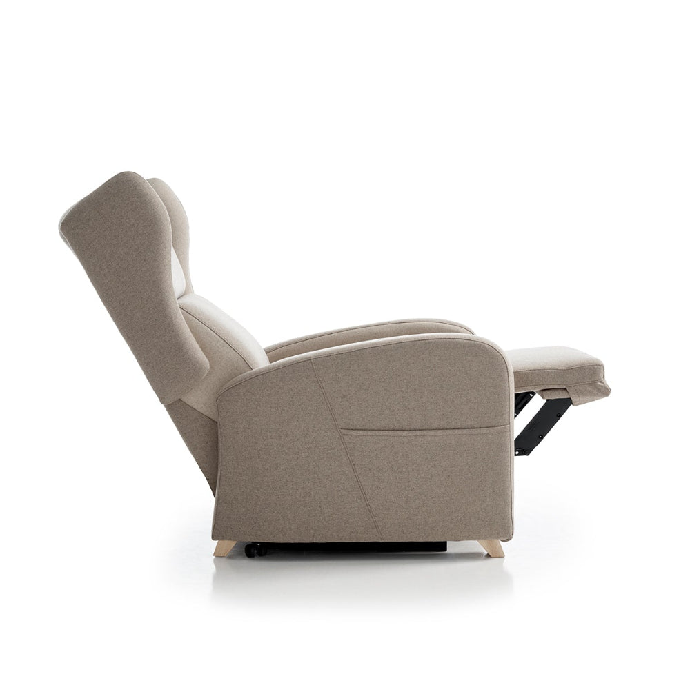 Sillón Relax modelo YPPAH en tapizado en tejido