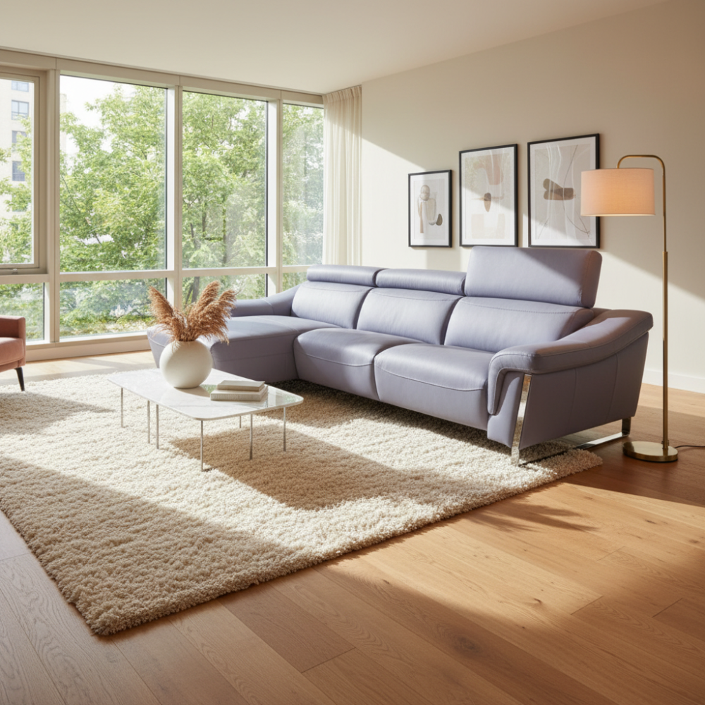 Chaiselongue modelo CINOVA con asientos relax y cabezales motorizados