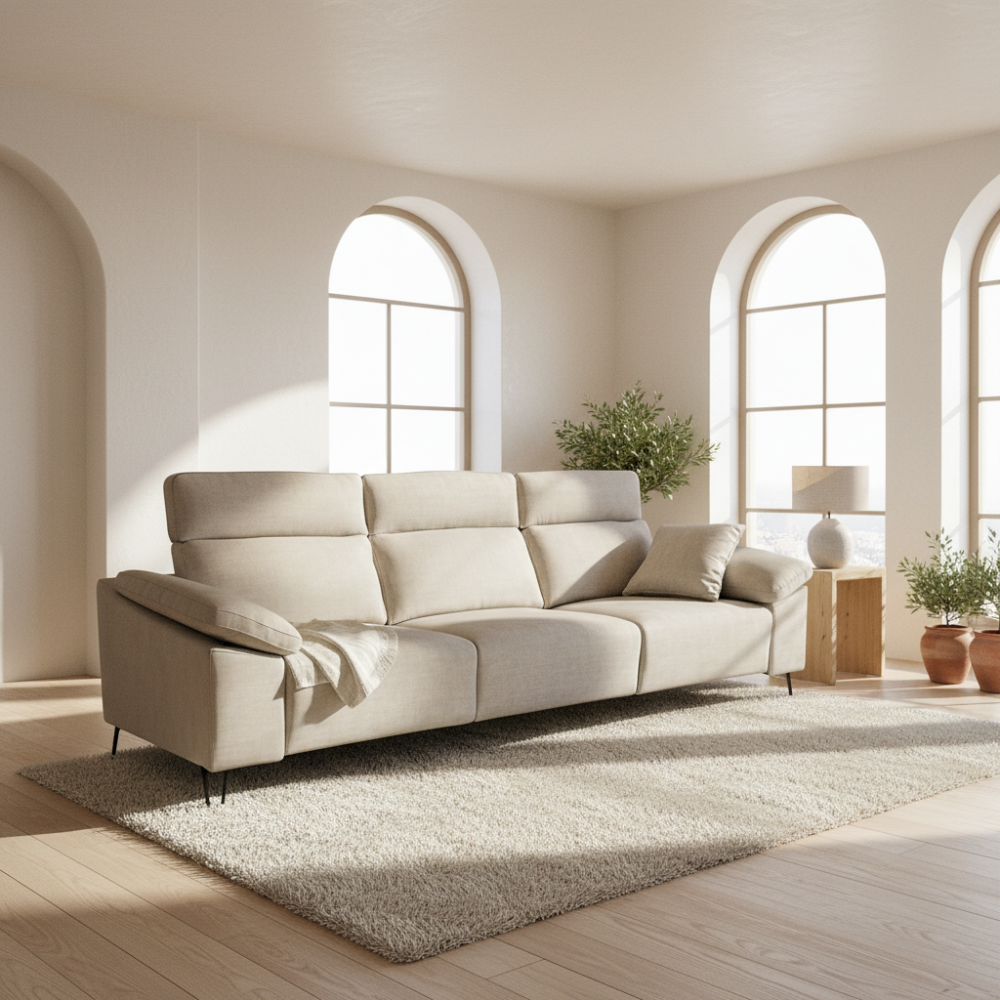 Sofá lineal con asientos relax y fondo reducido modelo KENSINGTON