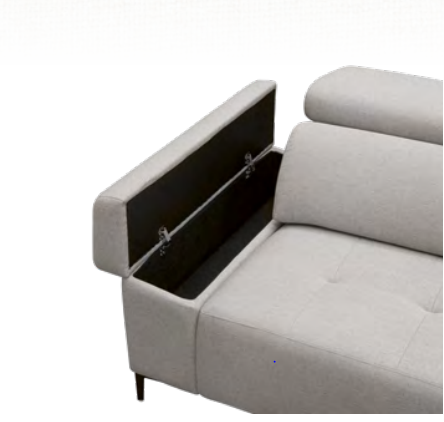 Sofá de diseño con asientos deslizantes carro modelo MILLS