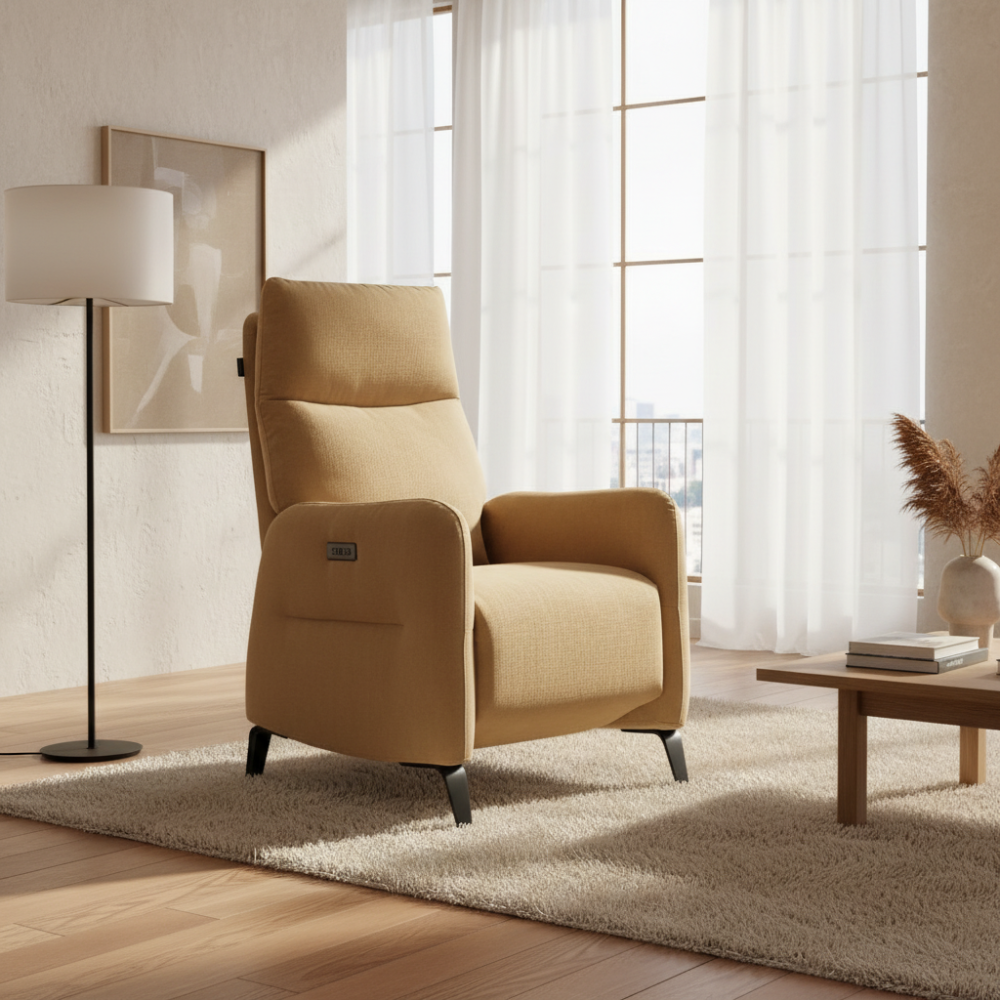 Sillón con relax modelo ZEPPELIN tapizado Aquaclean