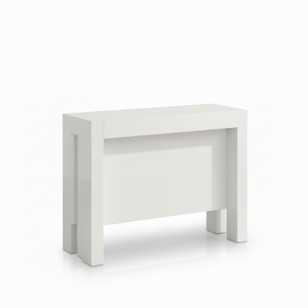 consola convertible en mesa de comedor