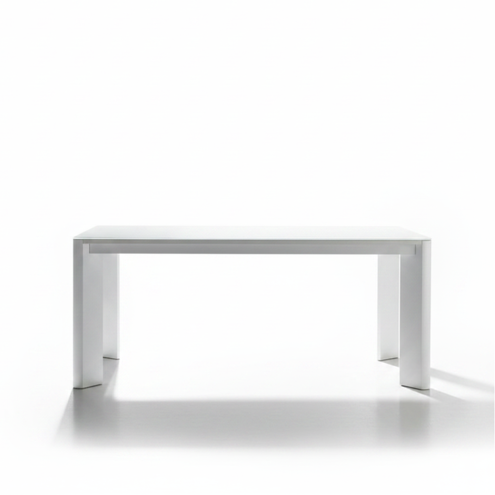 Mesa Comedor Fija o Extensible Tapa Vidrio