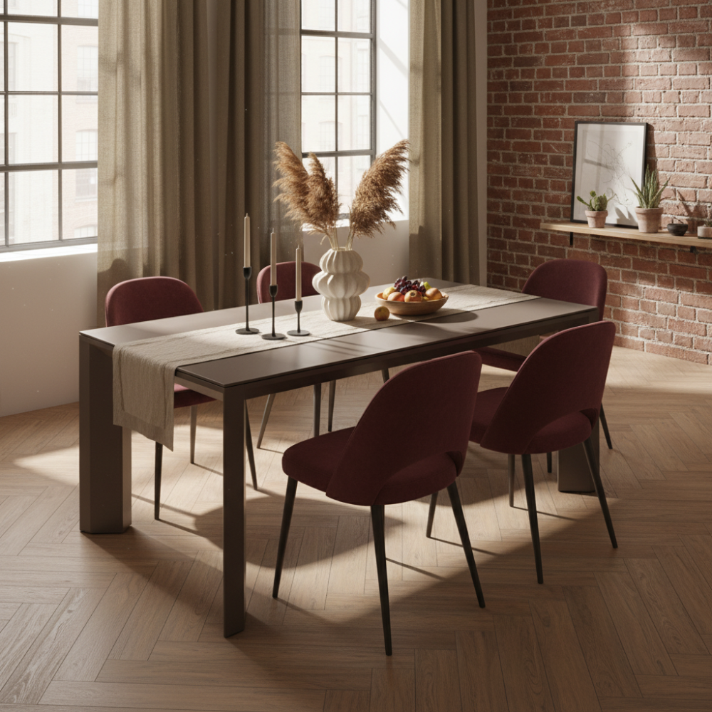 Mesa Comedor Fija o Extensible Vidrio Moka