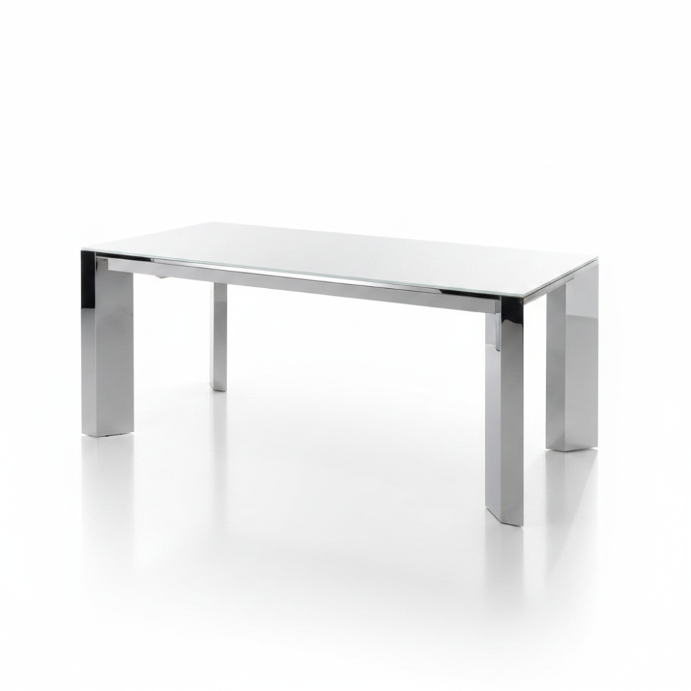 Mesa Comedor Fija o Extensible con Pata Cromada
