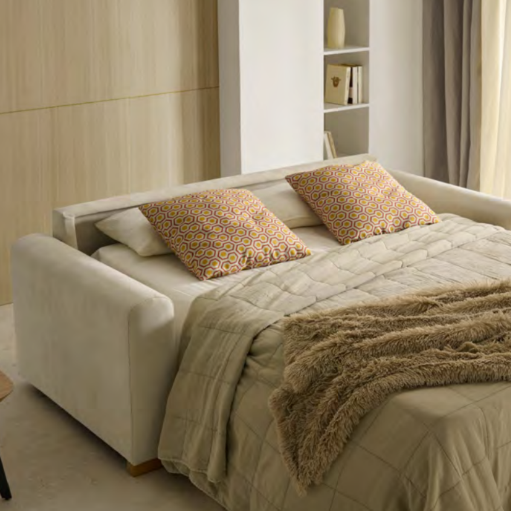 Sofá cama modelo FARO con sistema Italiano Tapizado Express