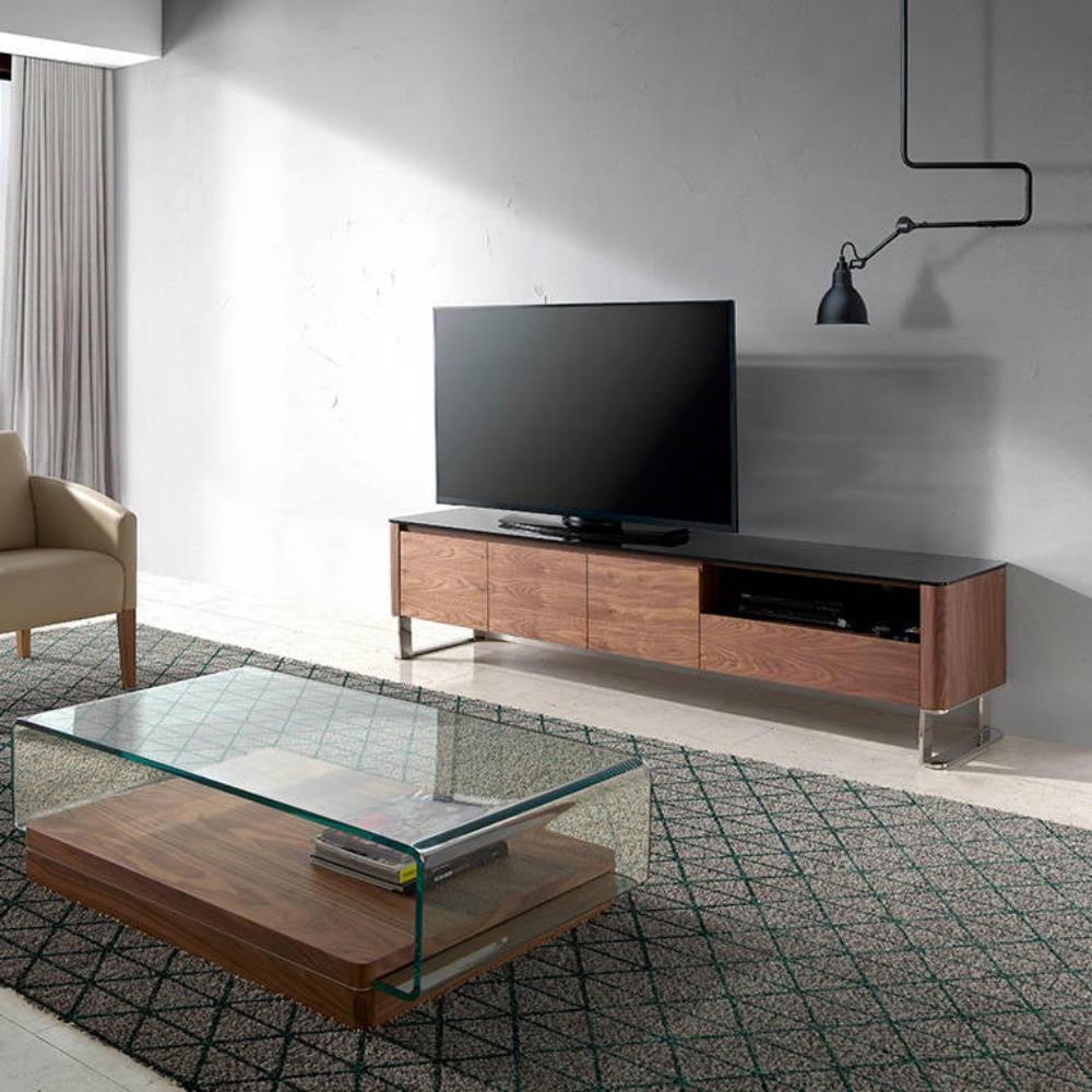 Mueble de TV con Cristal Colección Elegance