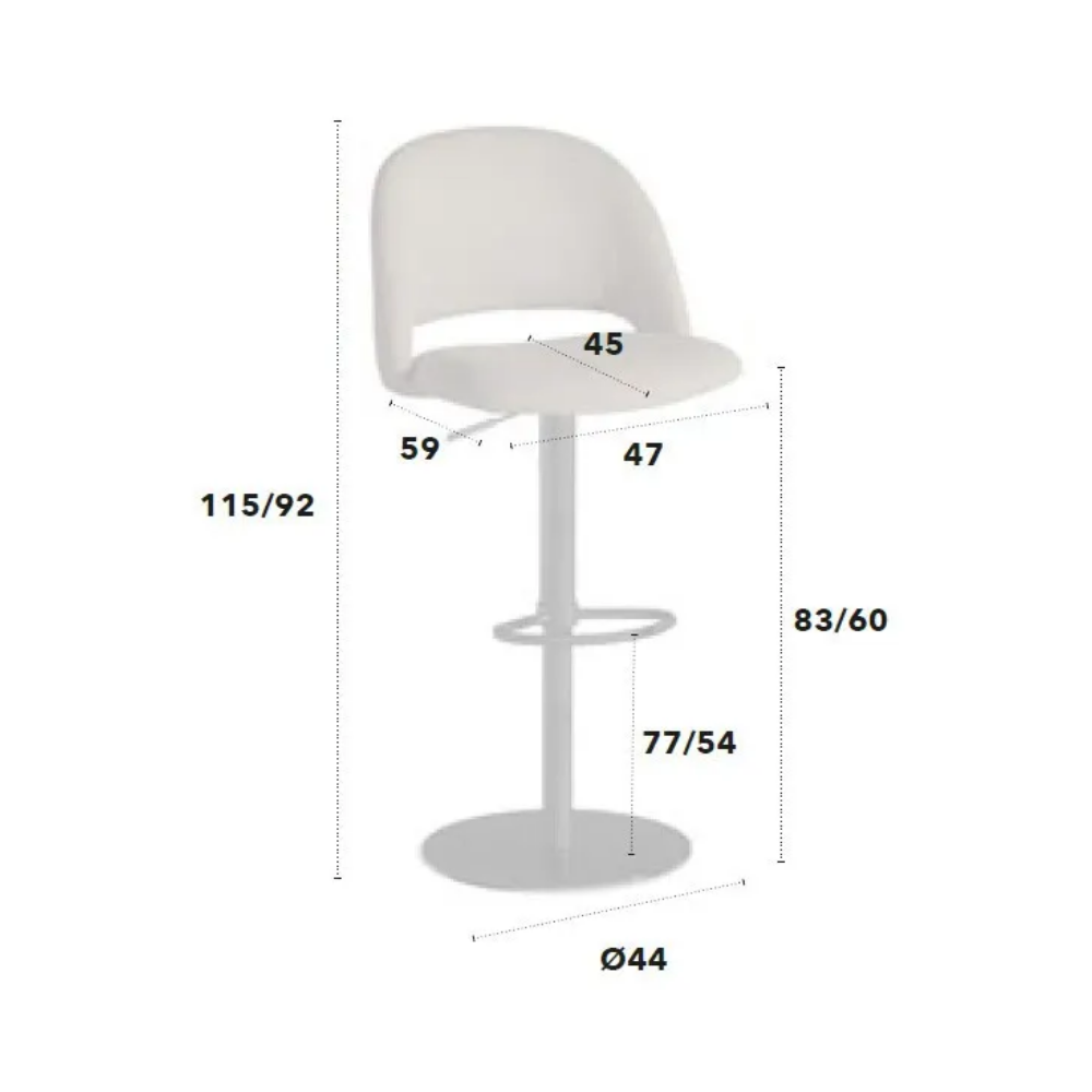 Taburete elevable modelo NC-CSS TRN UP
