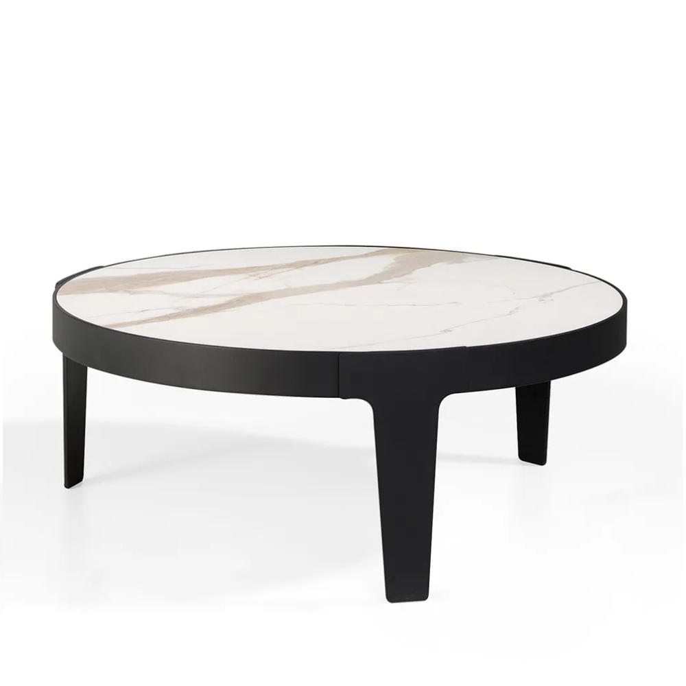 Mesa de centro modelo NC-K B Tapa porcelánico