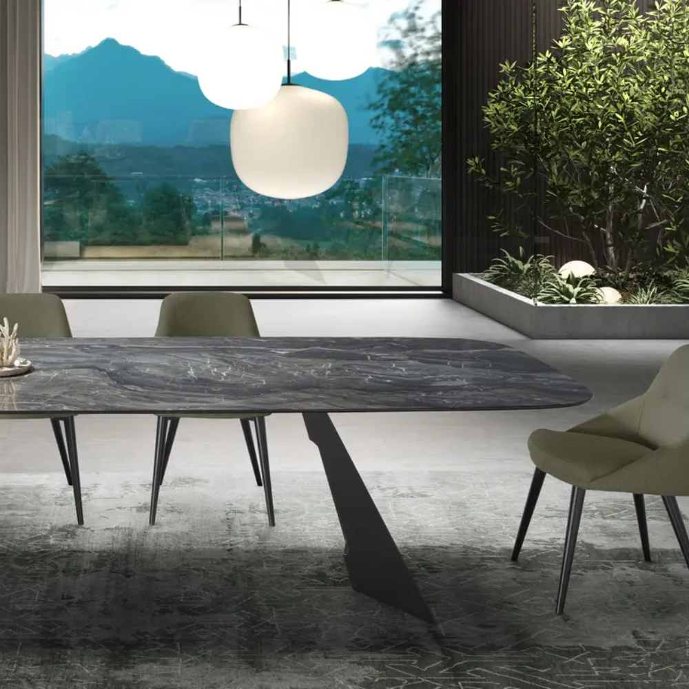 Mesa de Comedor Modelo NC-KV FIX KER Tapa de Porcelánico