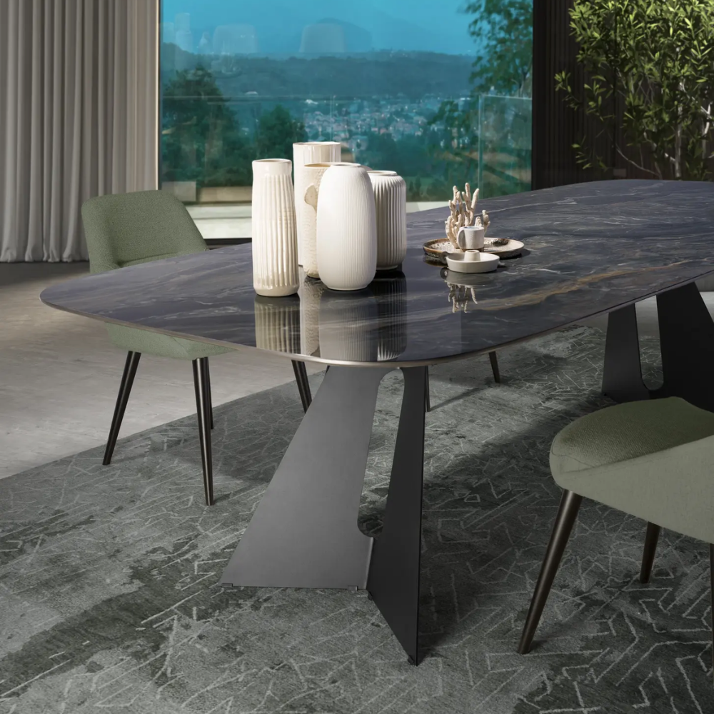 Mesa de Comedor Modelo NC-KV FIX KER Tapa de Porcelánico