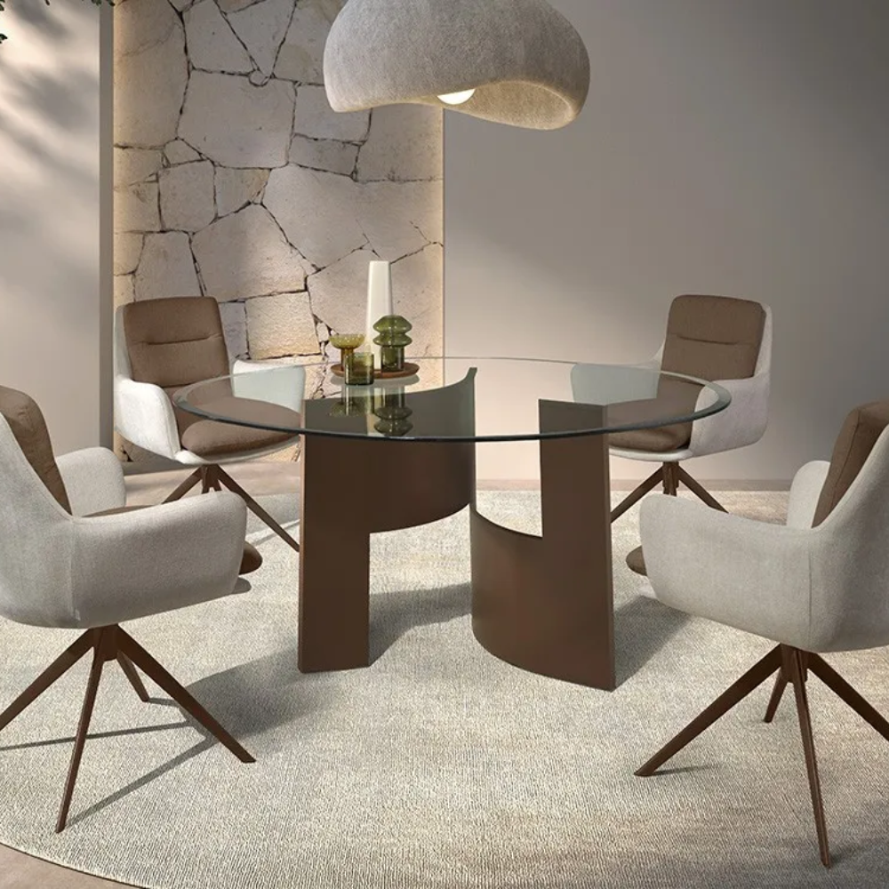 Mesa de Comedor Modelo NC-LMBD A GLASS Tapa de Cristal