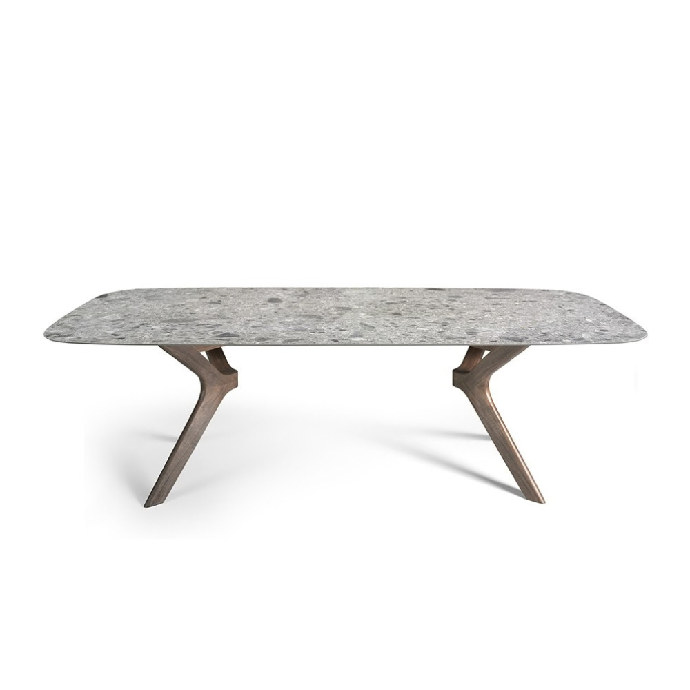 Mesa de Comedor Modelo NC-LN FIX KER Tapa de Porcelánico