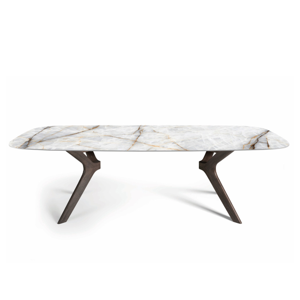 Mesa de Comedor Modelo NC-LN FIX KER Tapa de Porcelánico