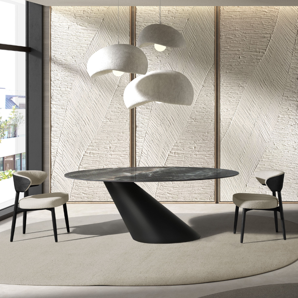 Mesa de comedor modelo NC-M FIX KER Tapa porcelánico