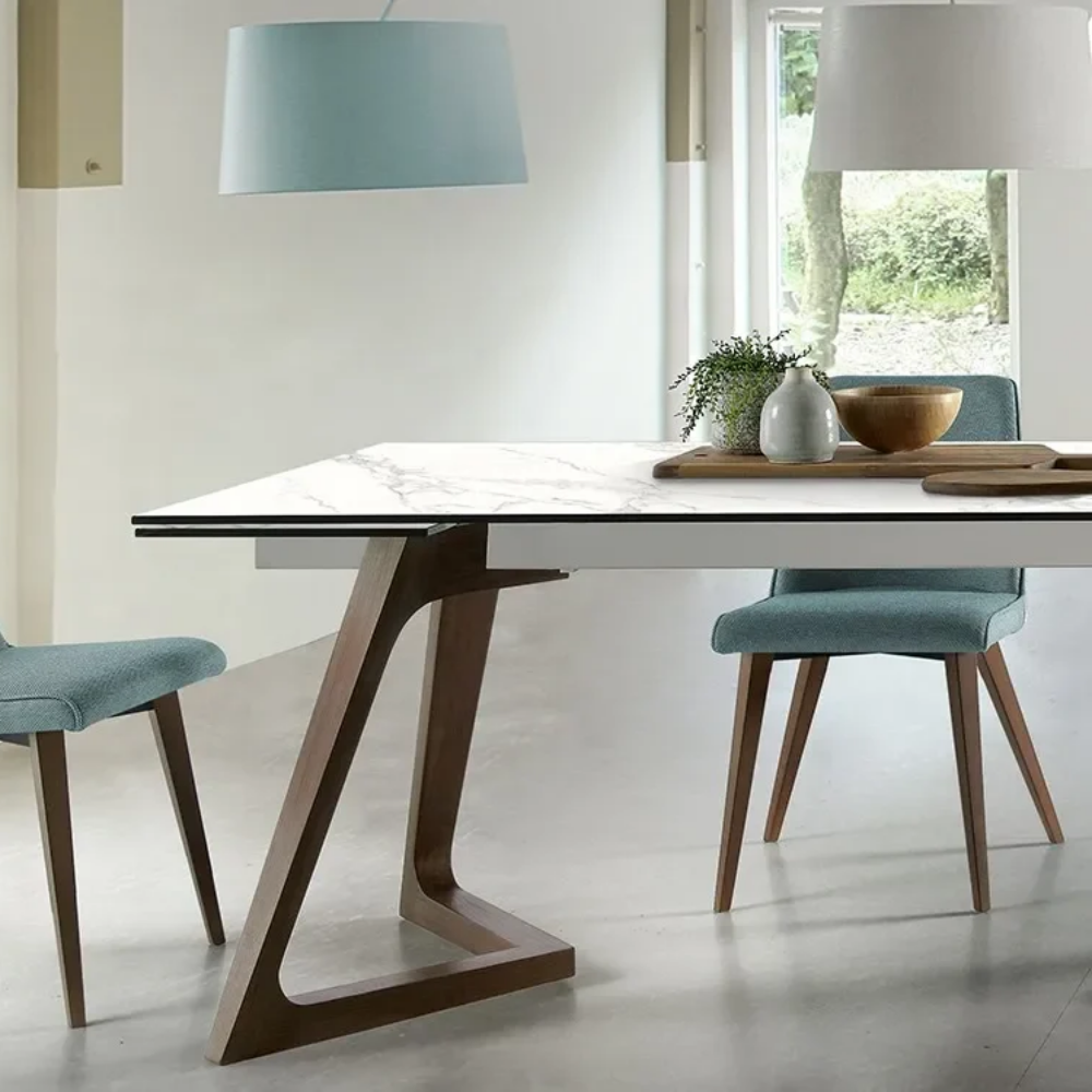 Mesa de Comedor Extensible Modelo NC-NL EXT KER Tapa de Porcelánico