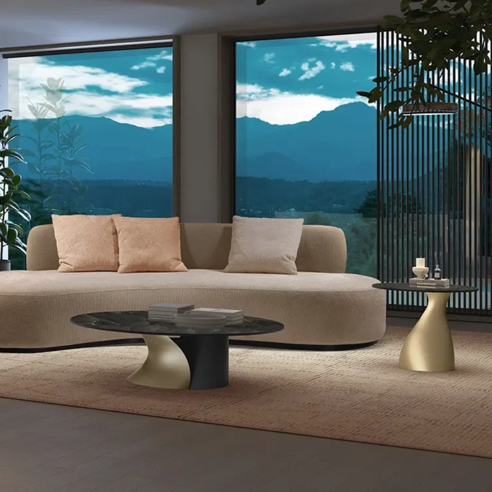 Mesa de centro modelo NC-NV B Tapa porcelánico