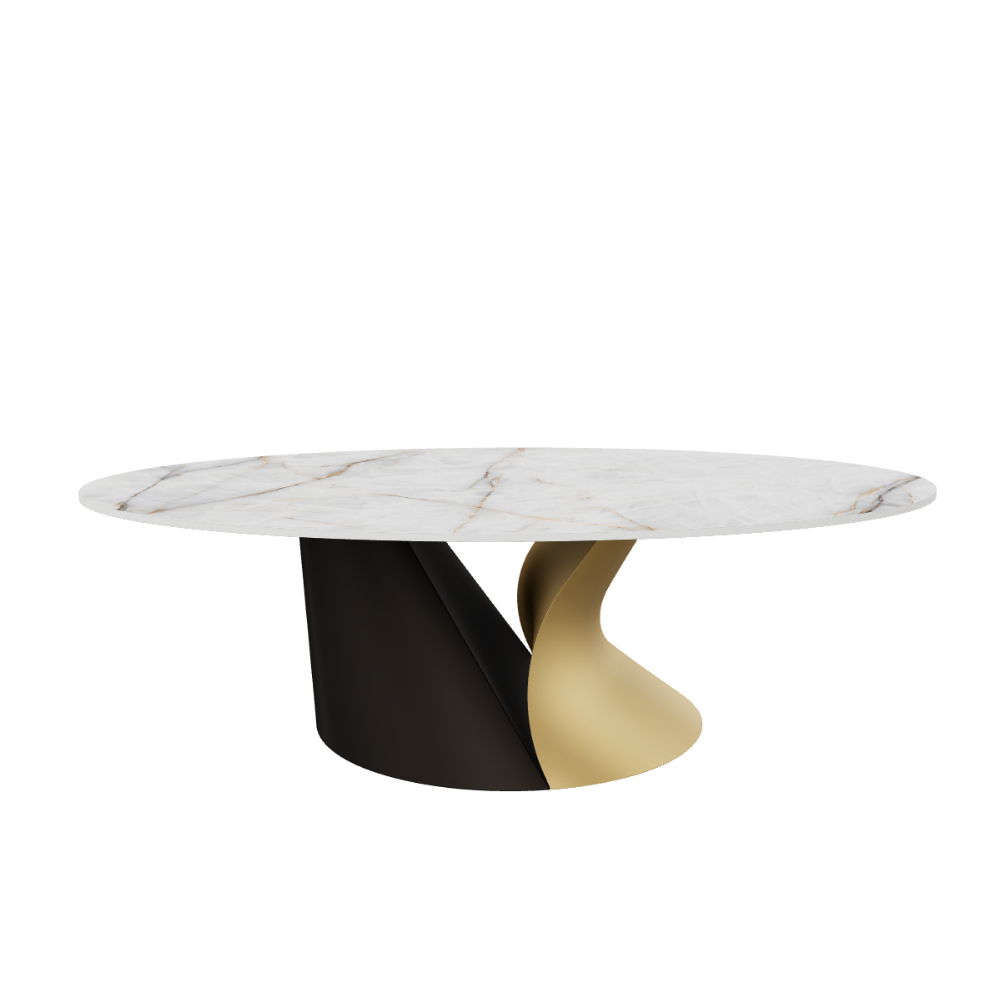 Mesa de centro modelo NC-NV B Tapa porcelánico