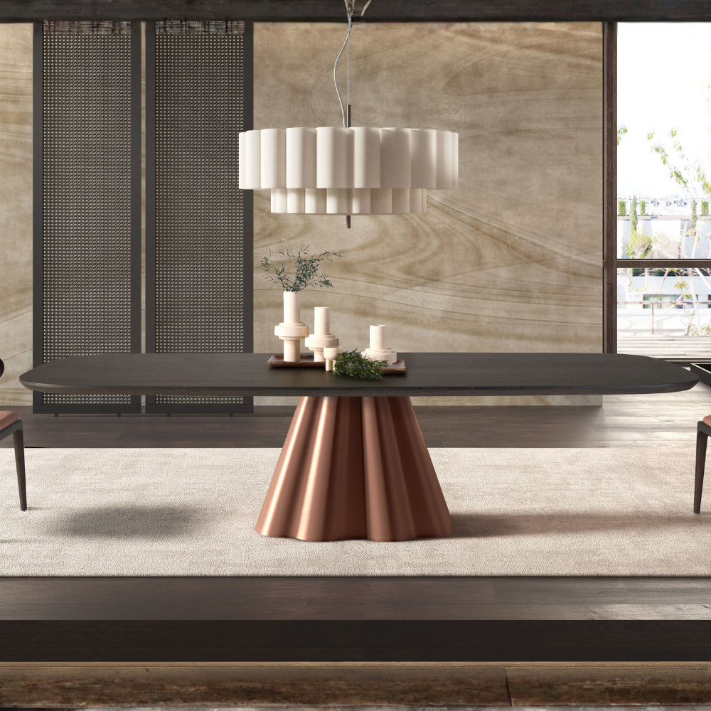 Mesa de Comedor Modelo NC-FLM FIX WOOD Tapa de Madera