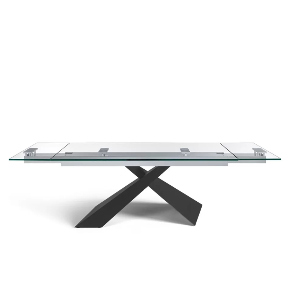 Mesa de Comedor Rectangular Modelo NC-JSPR EXT GLASS Tapa de Cristal