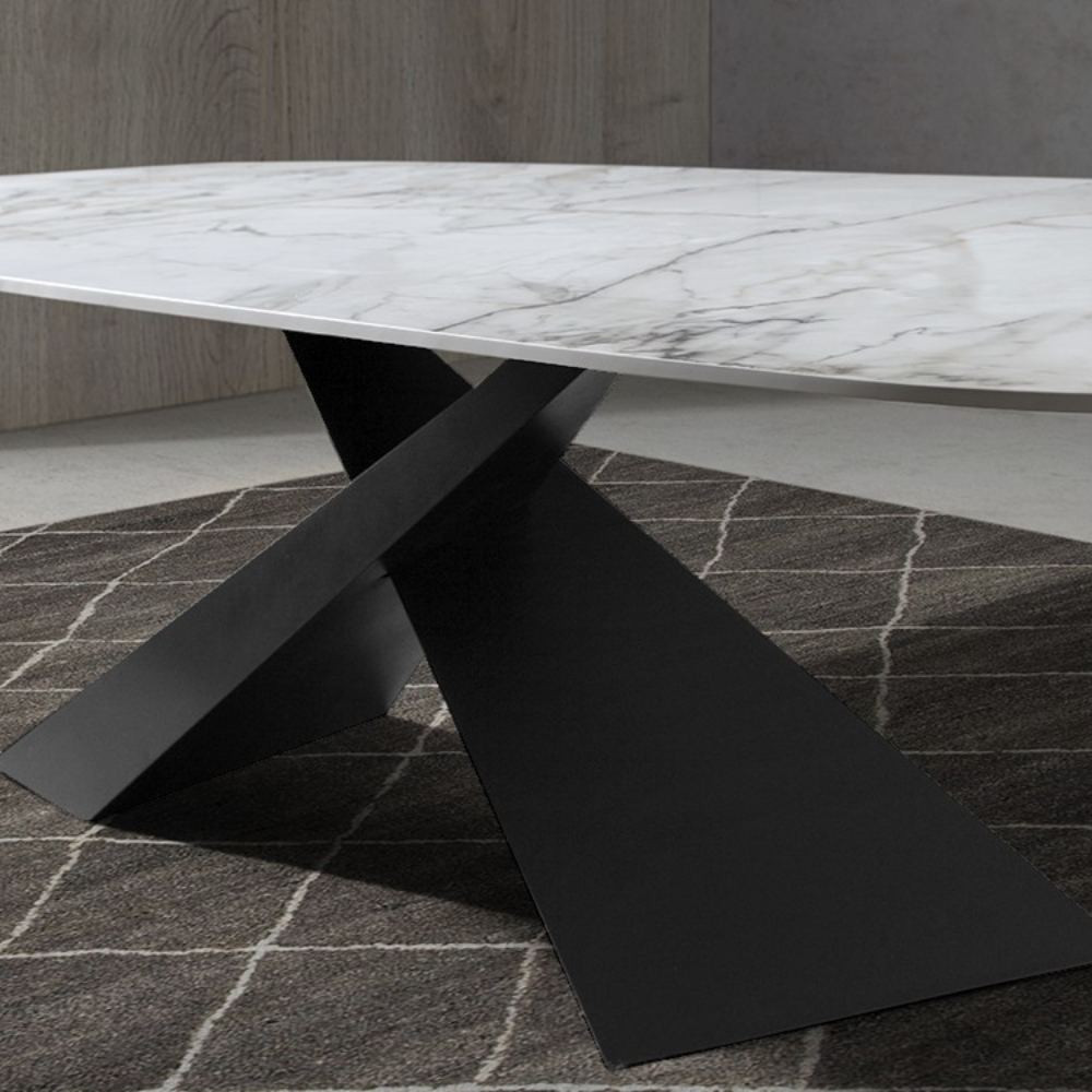 Mesa de Comedor Modelo NC-JSPR FIX KER Tapa de Porcelánico