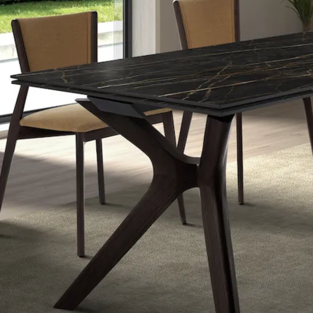 Mesa de Comedor Extensible Modelo NC-LN EXT KER Tapa de Porcelánico