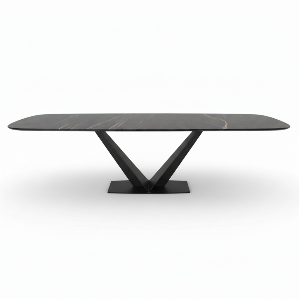 Mesa comedor de diseño Modelo Noelia Tapa Cristal