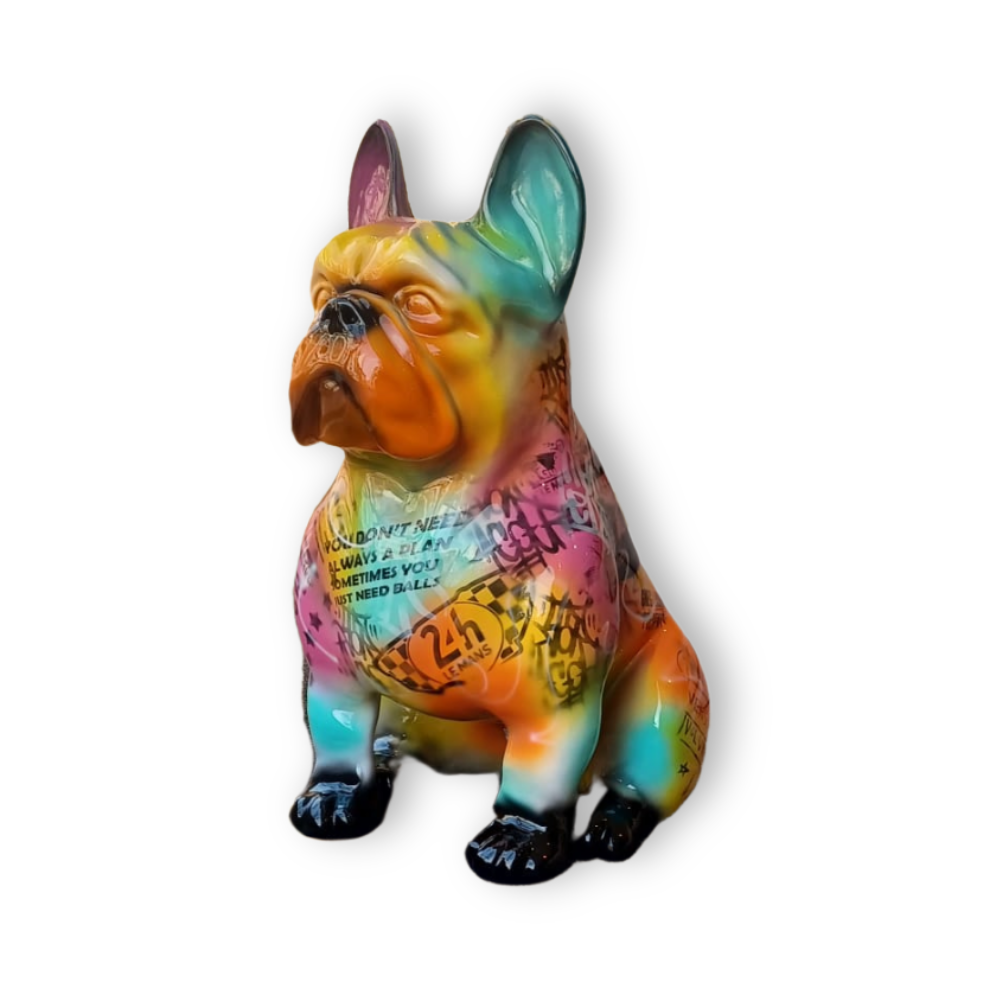 Figura Cerámica Bulldog Francés Sentado