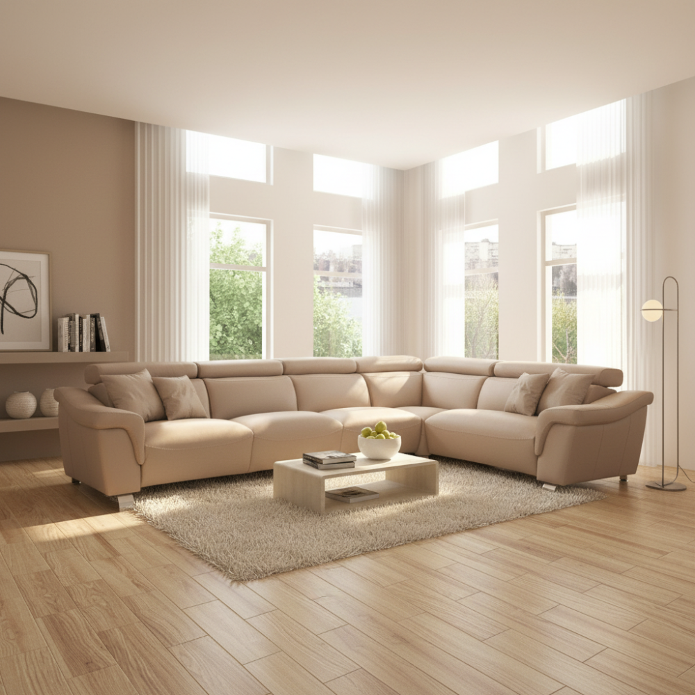 Rinconera modelo PADOVA con Relax en ambos extremos Tapizado Piel