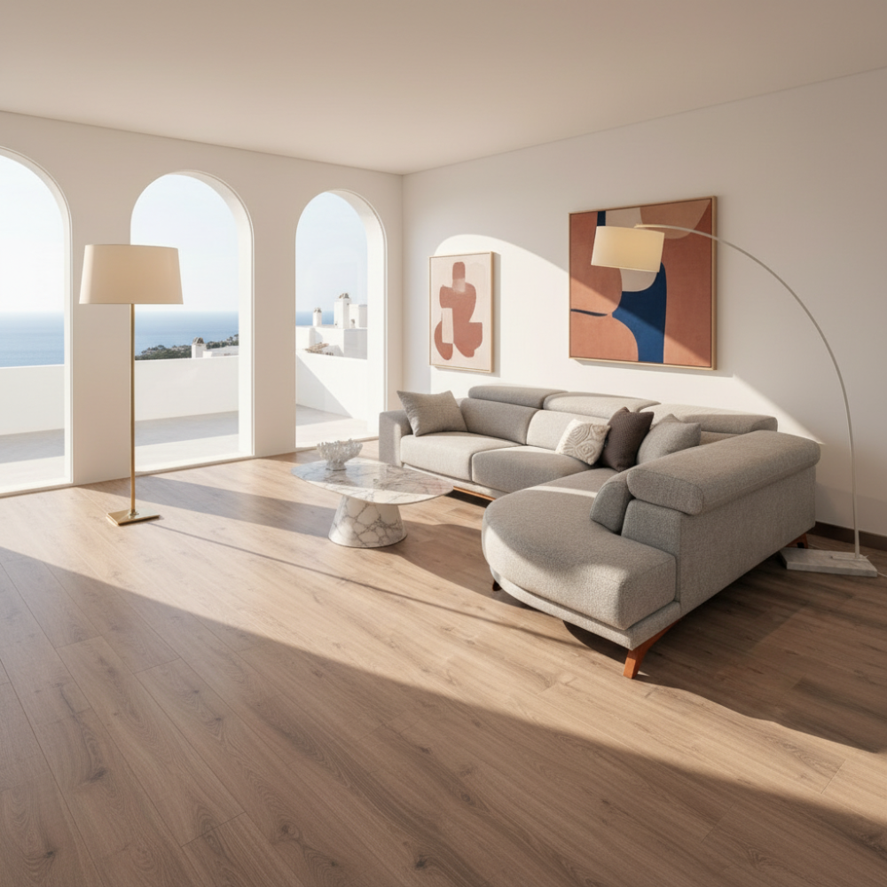 Rinconera chaiselongue de diseño curvado modelo MADEIRA