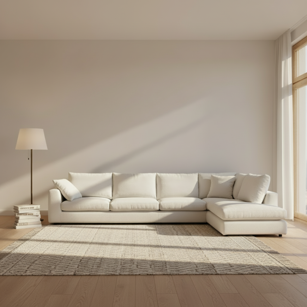 Rinconera de diseño abierto modelo IBISSA tapizado Aquaclean