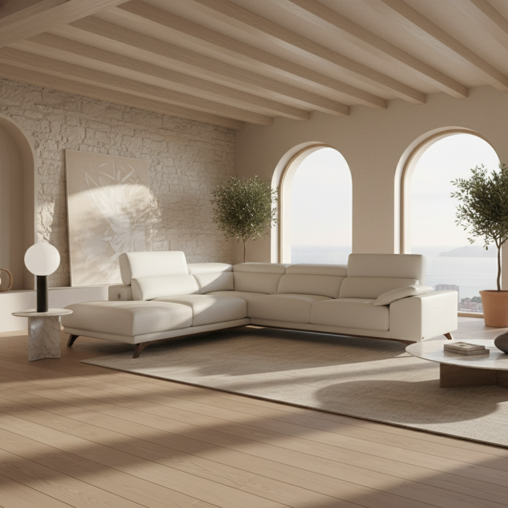 Rinconera de diseño modelo MADEIRA Tapizado Aquaclean