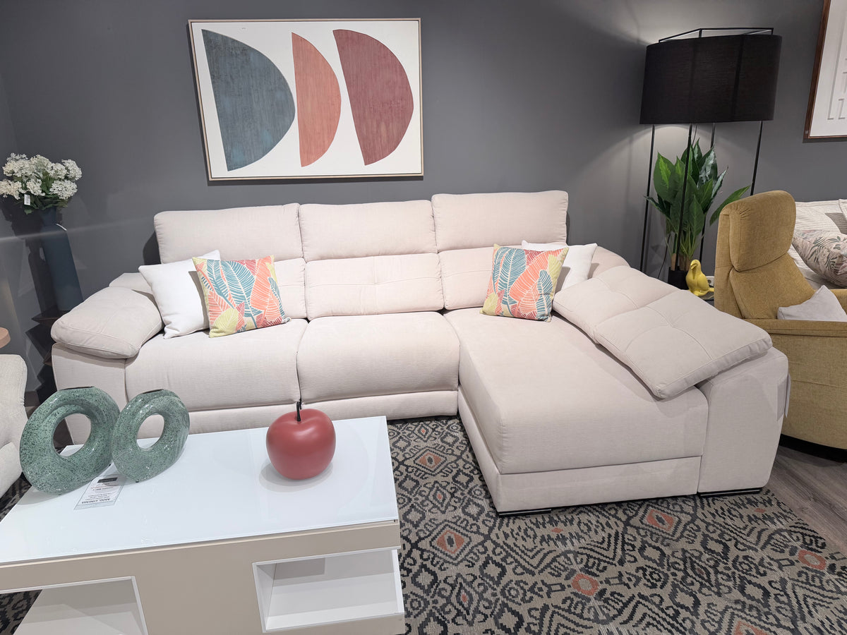 Chaiselongue modelo INDIANA en tela Aquaclean con asientos relax motorizados