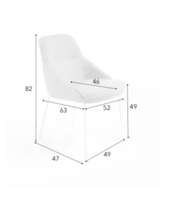 Silla de diseño patas metalicas