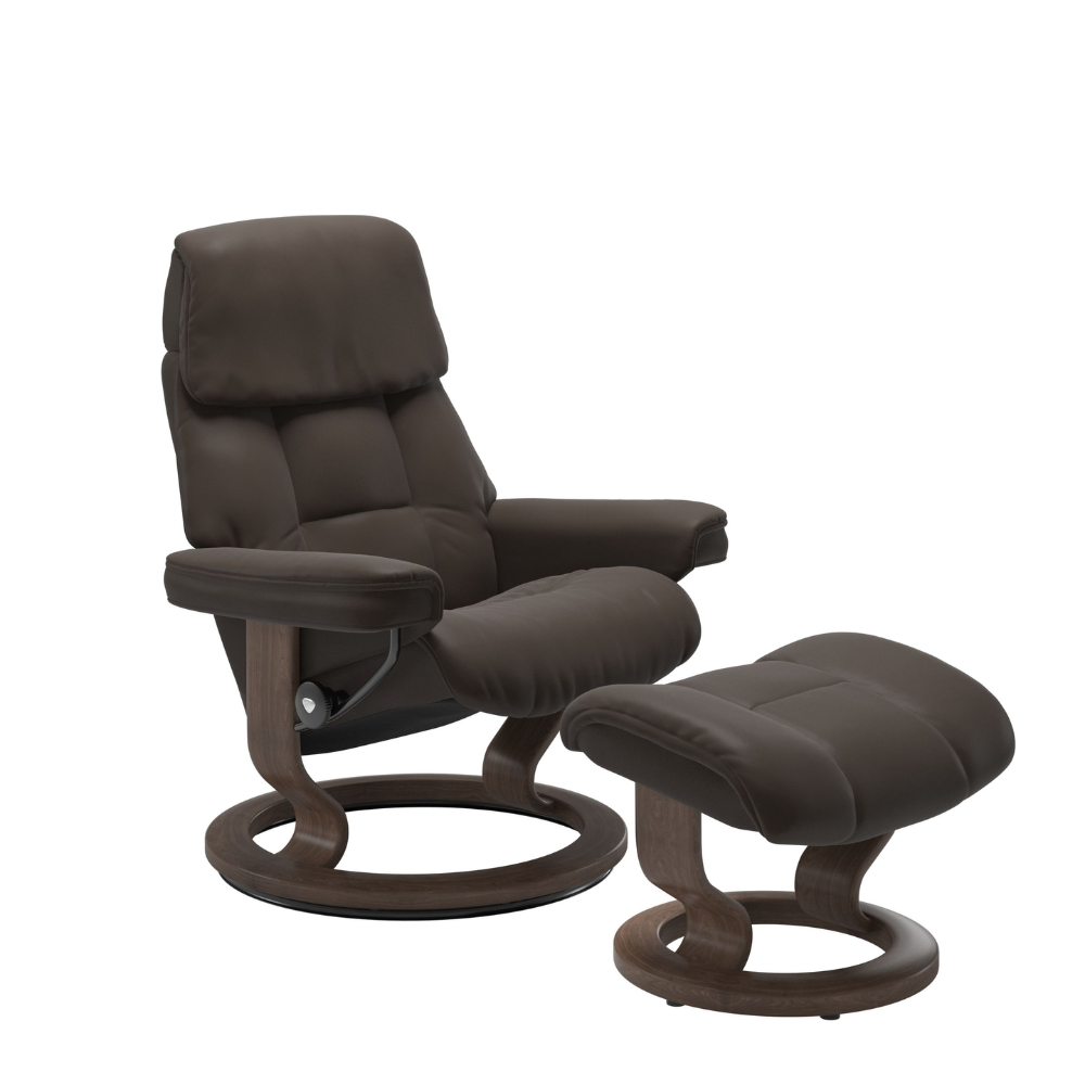 Sillón Stressless modelo Ruby Pie Classic con pouf