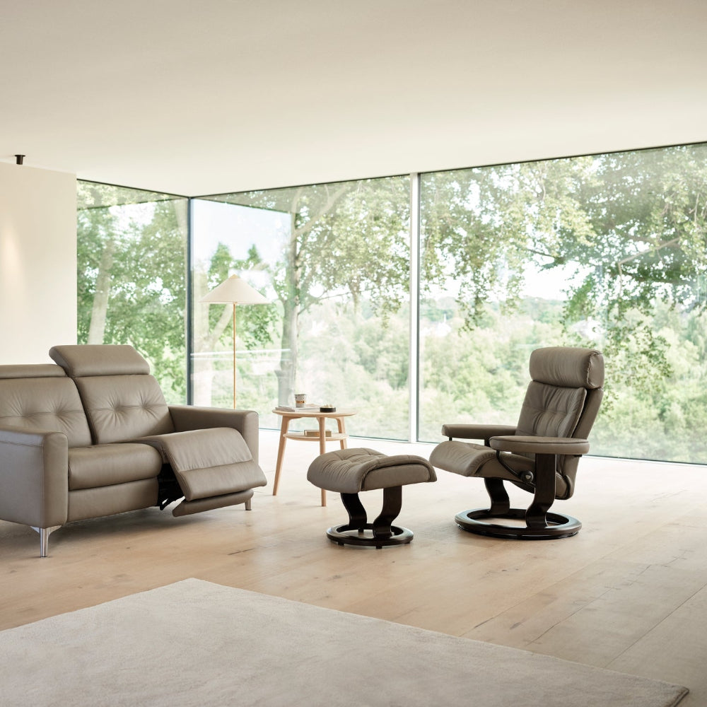 Sillon modelo ERIK Classic Plus™ System de STRESSLESS en piel Paloma