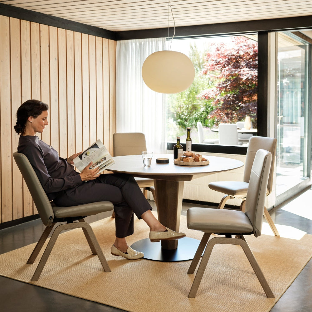 Mesa extensible de pie central redonda Stressless® Bordeaux