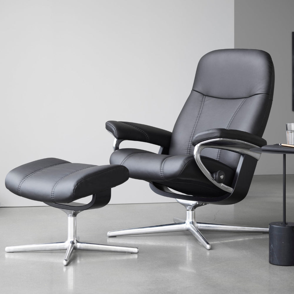 Sillón modelo CONSUL Cross Plus™ System BalanceAdapt™ de Stressless en piel Paloma