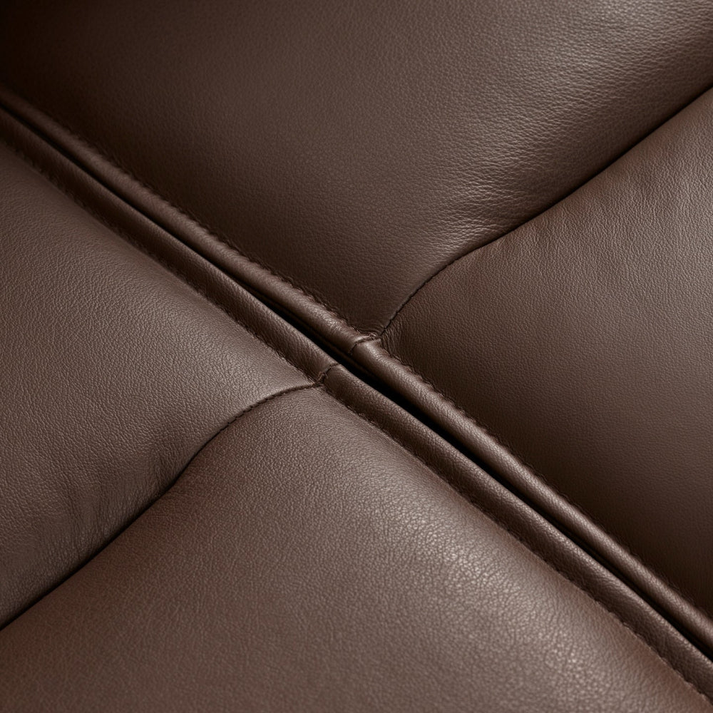 Sofá chaiselongue (M) con Long Seat modelo EMILY Stressless® Power™ Brazo Metal piel Paloma