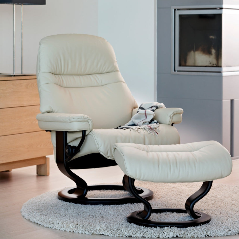 Sillon modelo SUNRISE Classic Plus™ System de STRESSLESS en piel Paloma
