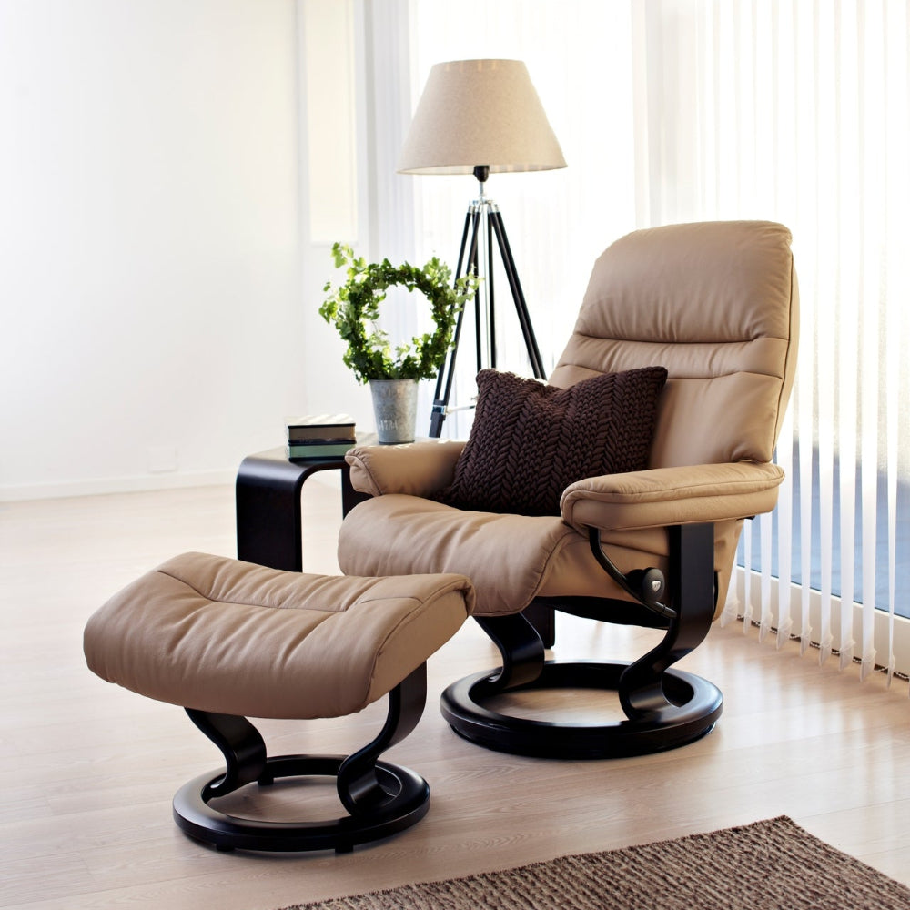 Sillon modelo SUNRISE Classic Plus™ System de STRESSLESS en piel Paloma