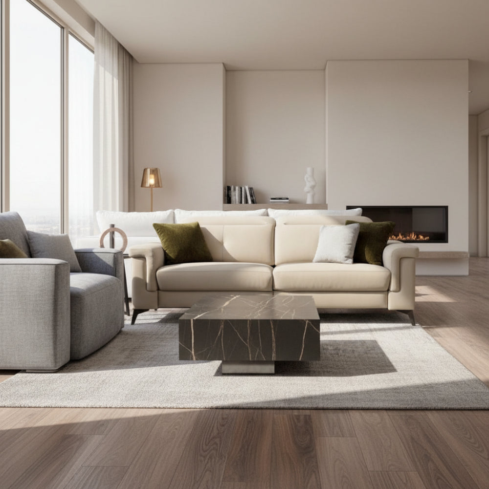 Sofá relax de diseño modelo VICTORIA en piel